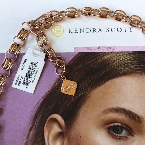 Kendra Scott Harlow Lilac Rose Gold Necklace - Picture 3 of 5
